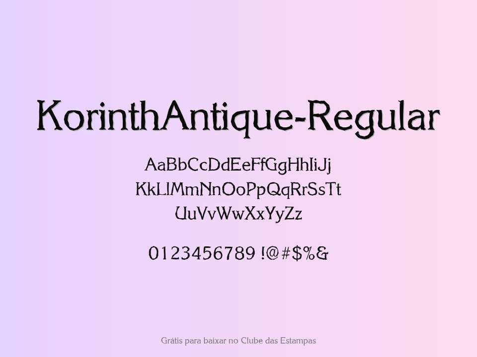 Fonte Korinthantique Regular Grátis Para Baixar