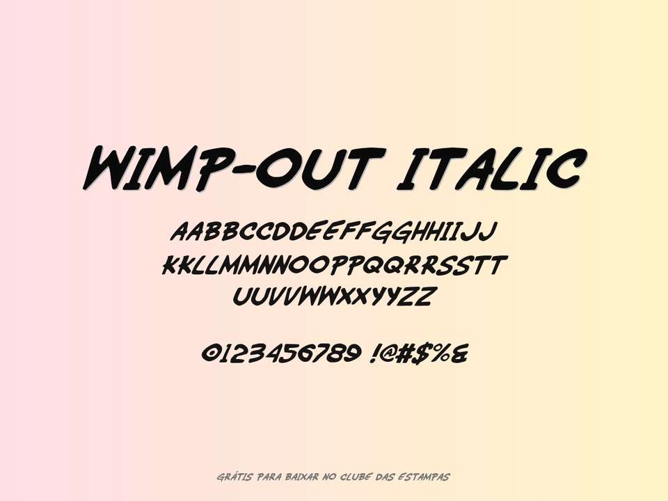 Fonte Wimp Out Italic Grátis Para Baixar