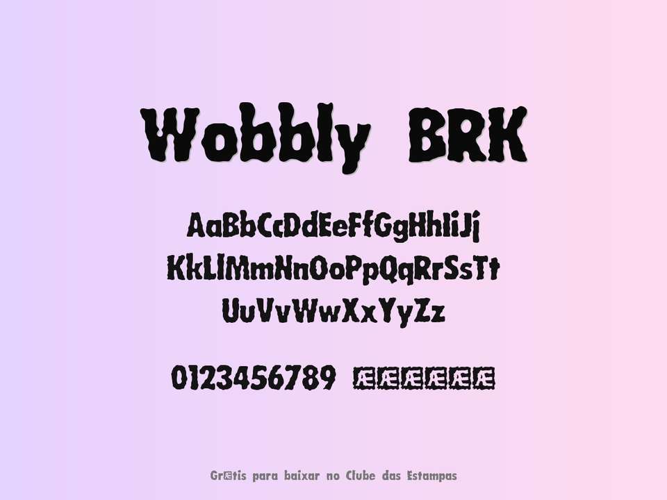 Fonte Wobbly Brk Grátis Para Baixar