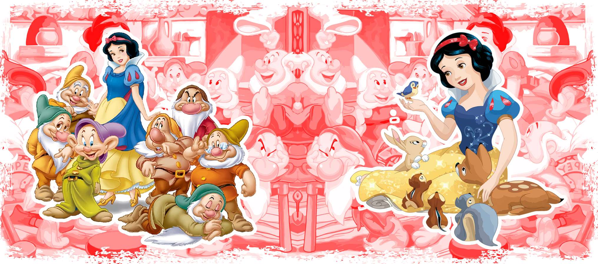 Arte Para Caneca Branca E Os Sete 7 Anões