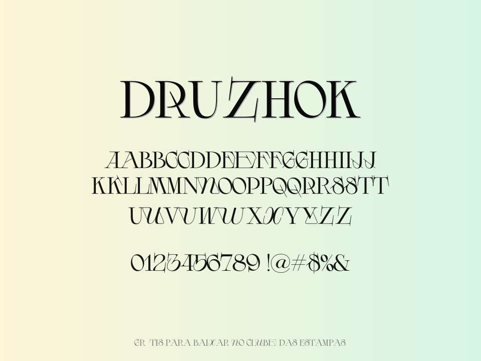 Fonte Druzhok Grátis Para Baixar