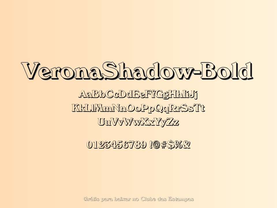 Fonte Veronashadow Bold Grátis Para Baixar