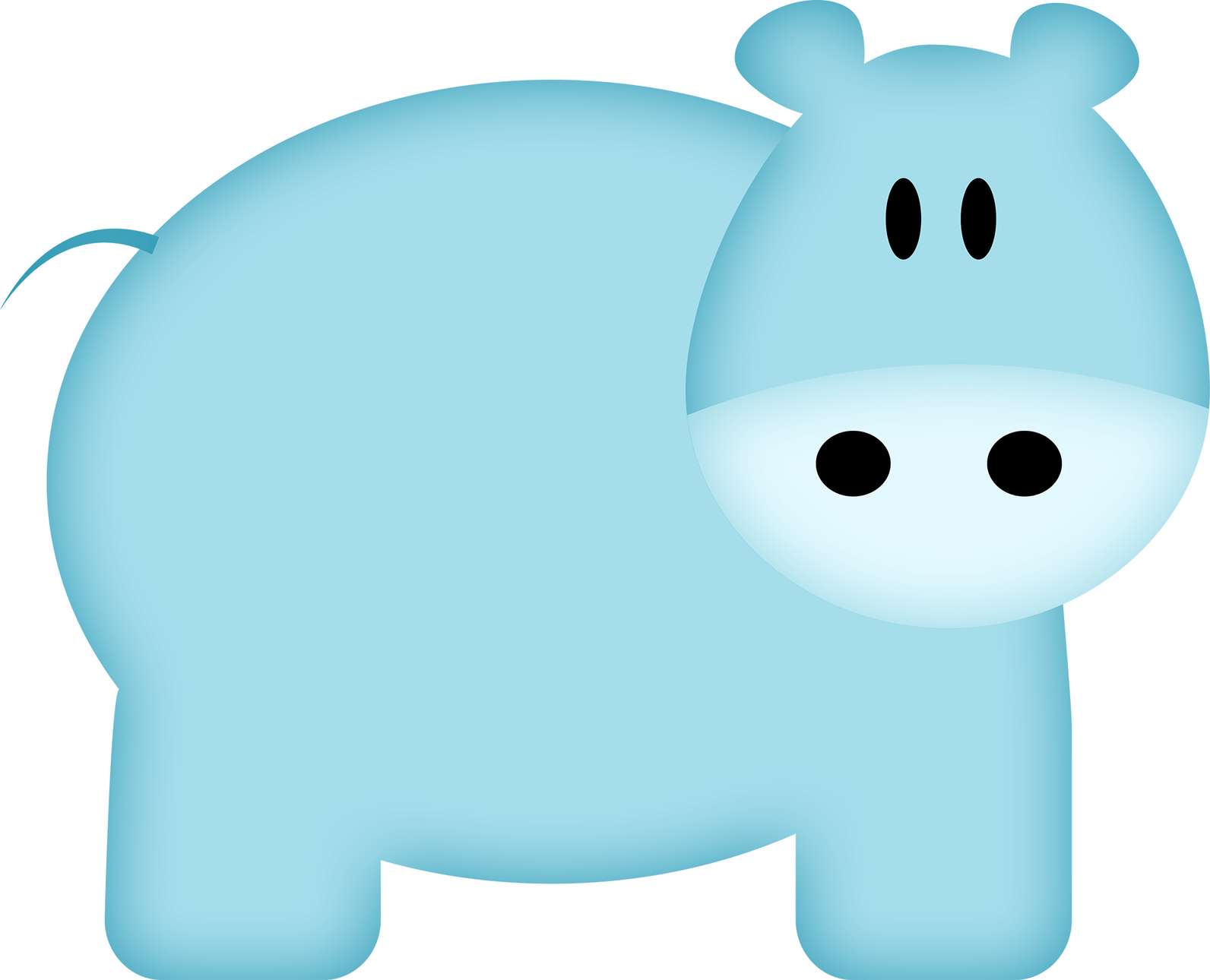 Porcos Cartoon Azuis Animais Png Grátis Para Baixar