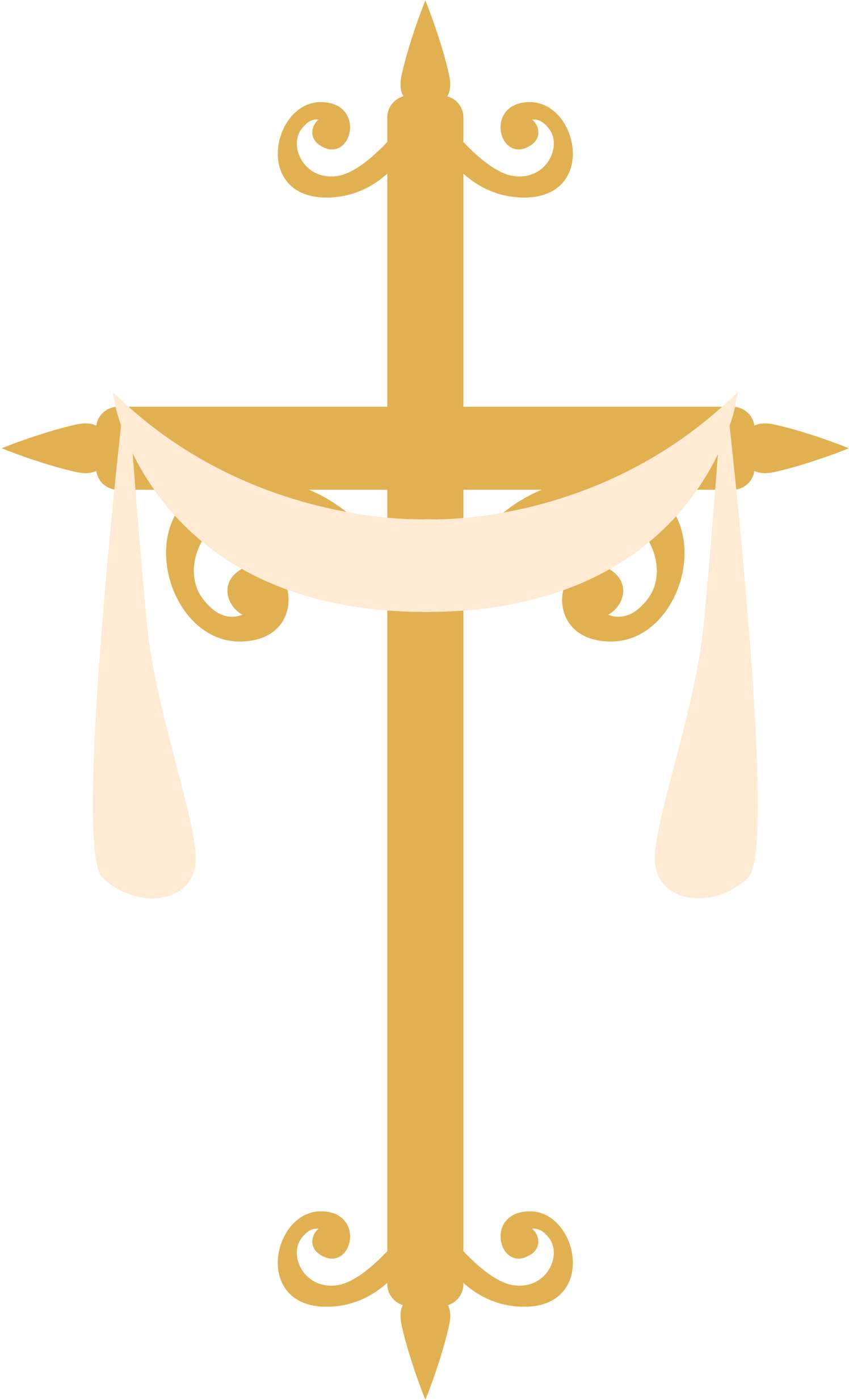 Cruz Cristã Dourada Ornamentada Religião Png Grátis Para Baixar