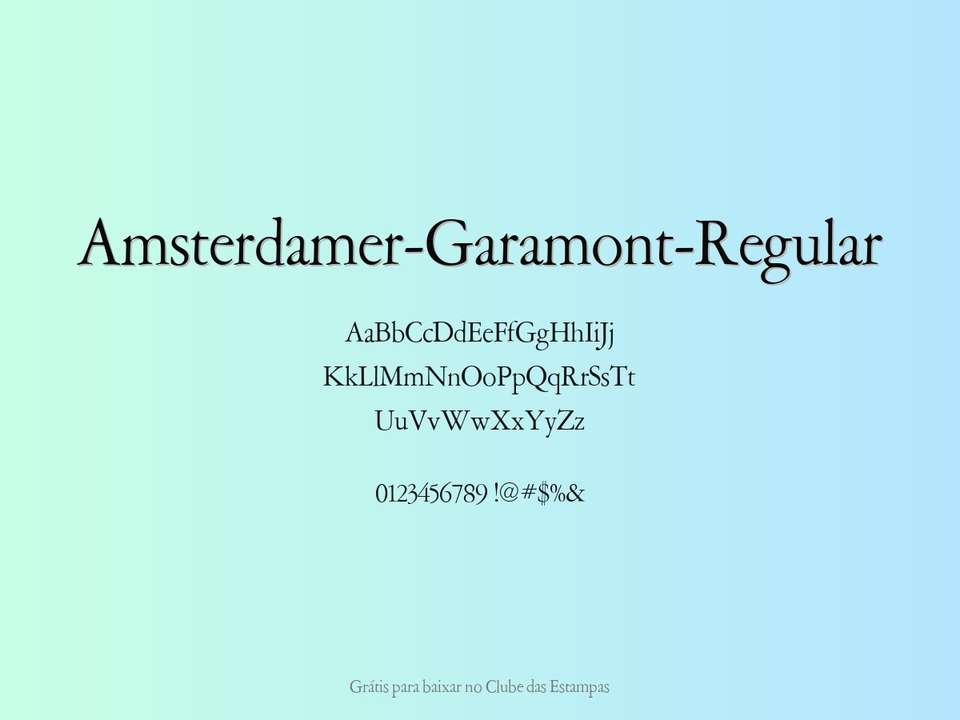 Fonte Amsterdamer Garamont Regular Grátis Para Baixar