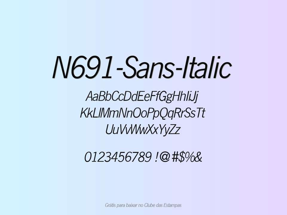 Fonte N691 Sans Italic Grátis Para Baixar