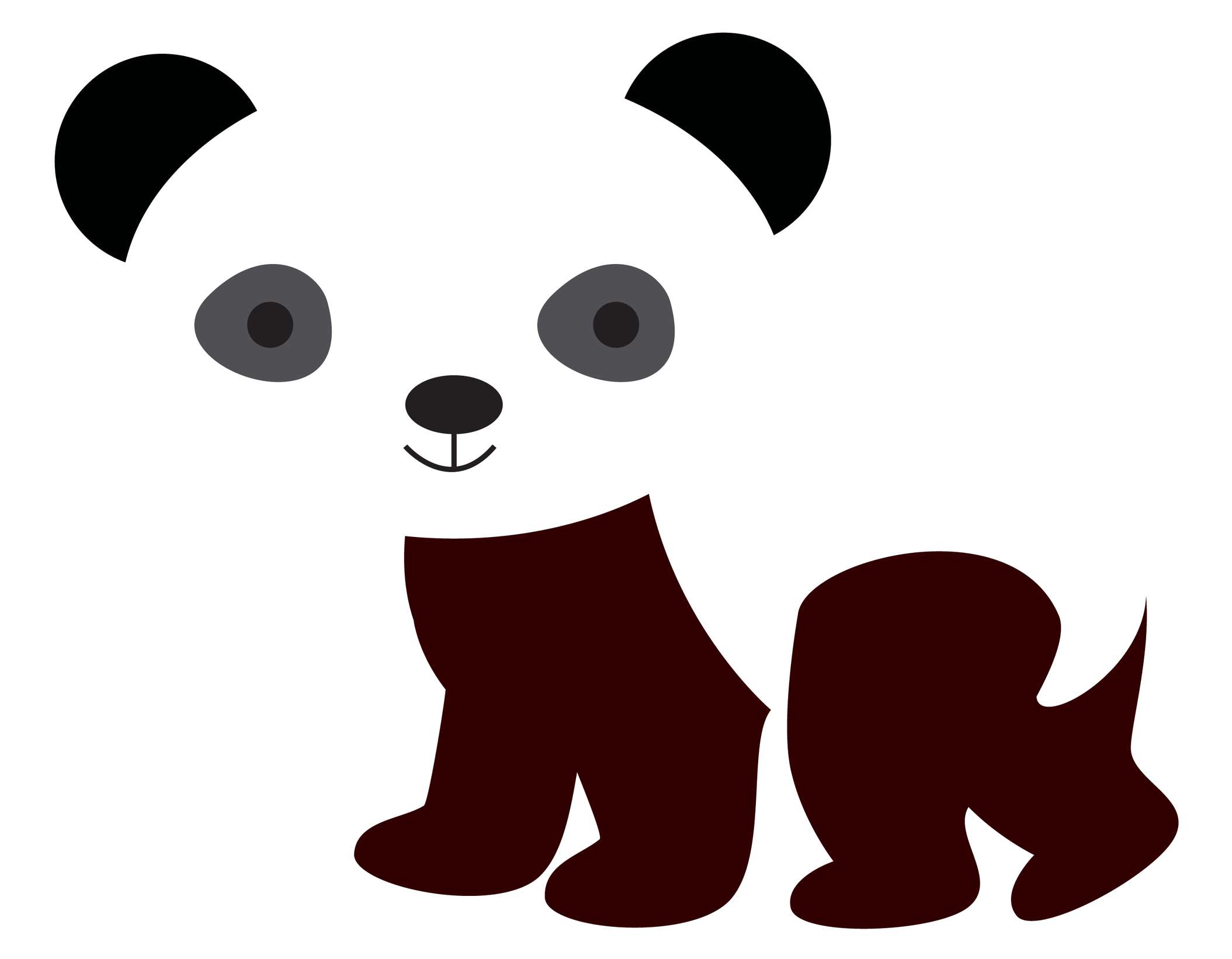 Panda Desenhado Em Estilo Cartoon Animais Png Grátis Para Baixar
