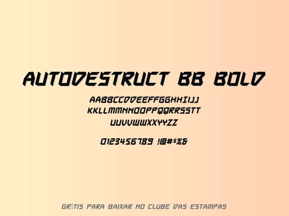 Fonte Autodestruct Bb Bold Grátis Para Baixar
