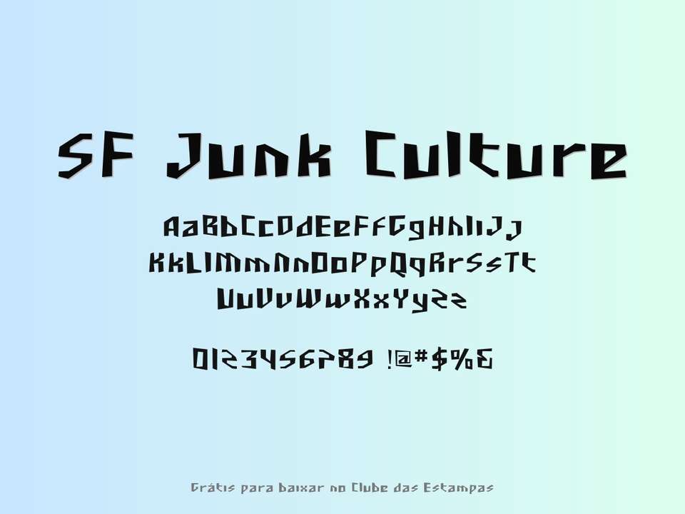 Fonte Sf Junk Culture Grátis Para Baixar