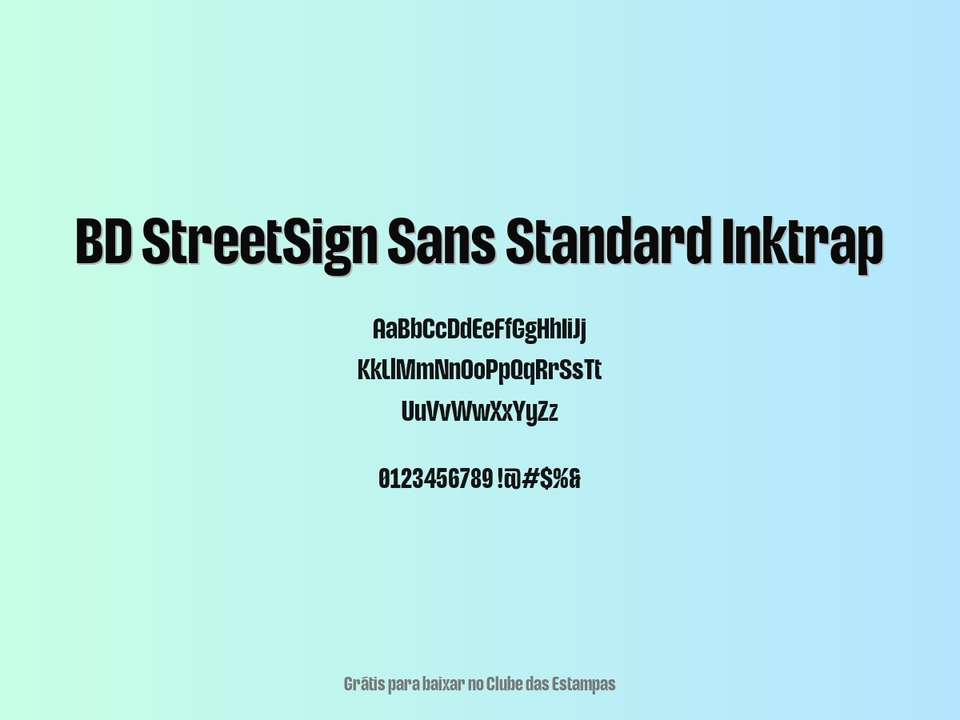 Fonte Bd Streetsign Sans Standard Inktrap Grátis Para Baixar