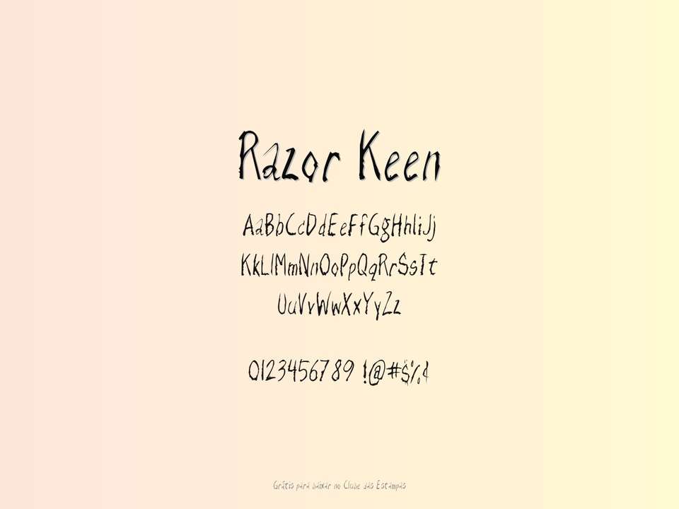 Fonte Razor Keen Grátis Para Baixar