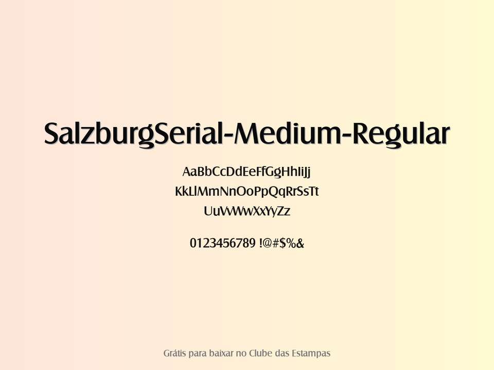 Fonte Salzburgserial Medium Regular Grátis Para Baixar