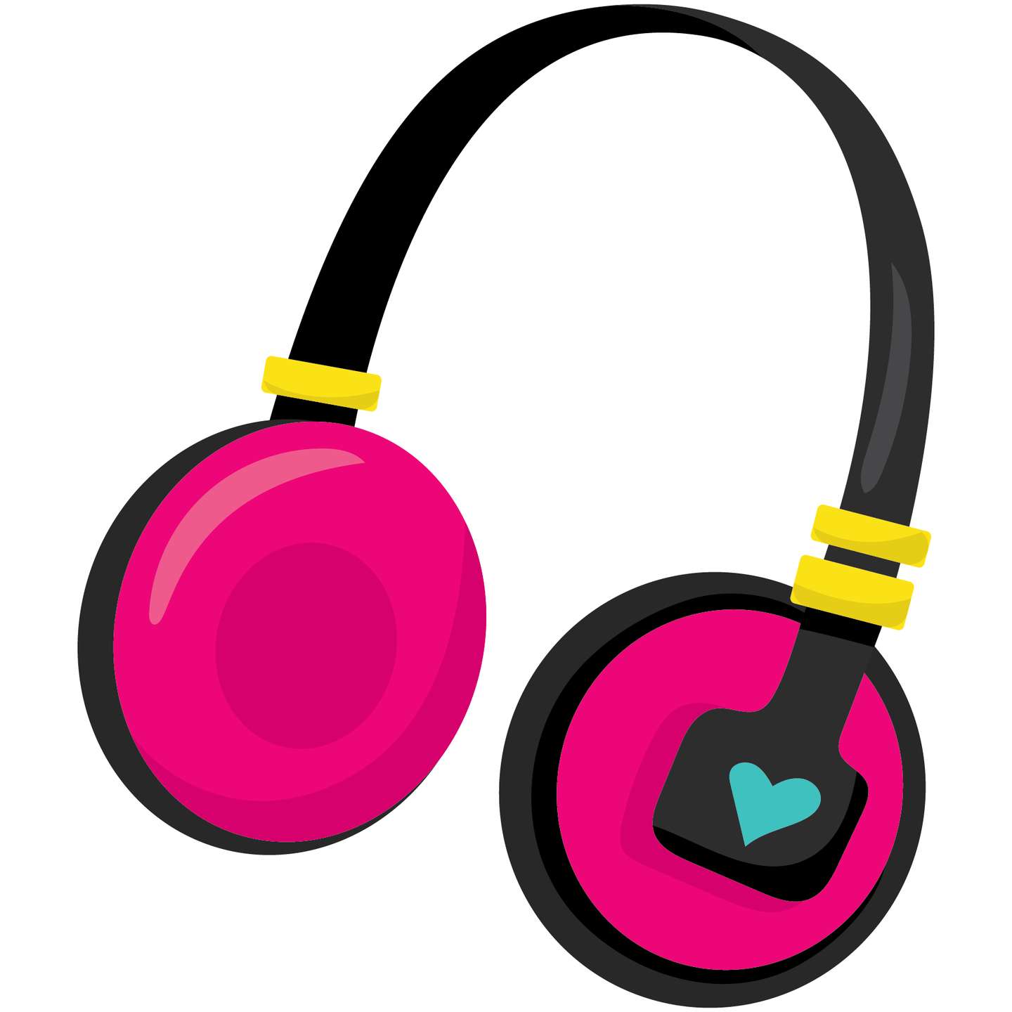 Fones De Ouvido Rosa E Preto Música Png Grátis Para Baixar