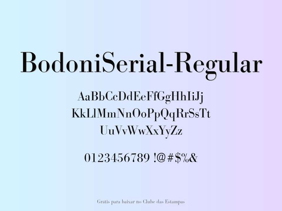 Fonte Bodoniserial Regular Grátis Para Baixar