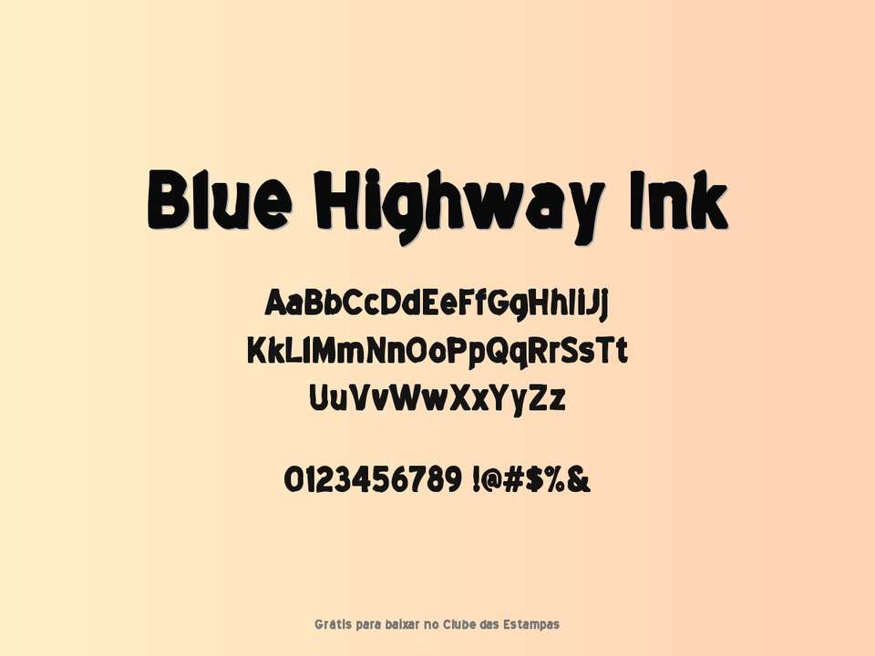 Fonte Blue Highway Ink Grátis Para Baixar