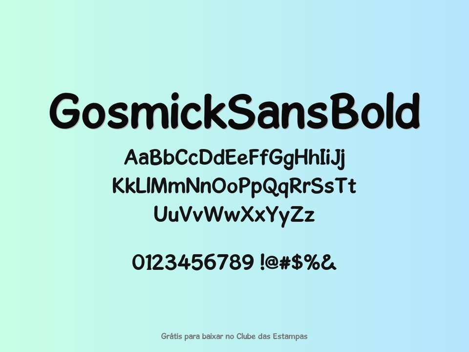 Fonte Gosmicksansbold Grátis Para Baixar