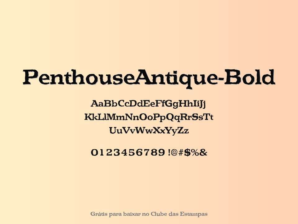 Fonte Penthouseantique Bold Grátis Para Baixar