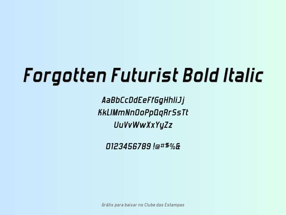Fonte Forgotten Futurist Bold Italic Grátis Para Baixar