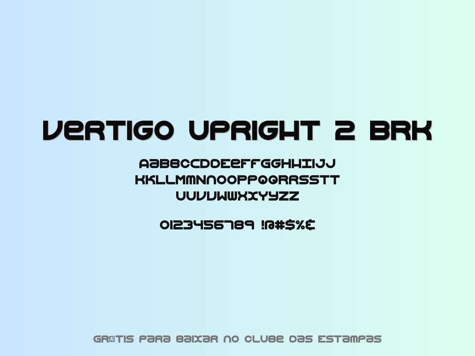 Fonte Vertigo Upright 2 Brk Grátis Para Baixar