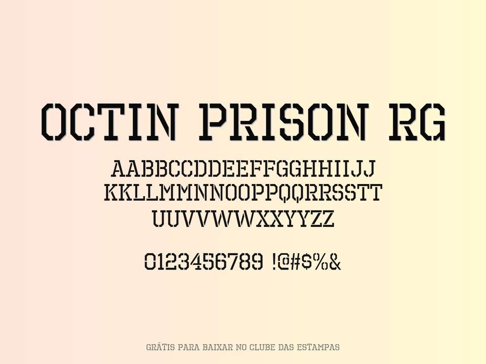 Fonte Octin Prison Rg Grátis Para Baixar