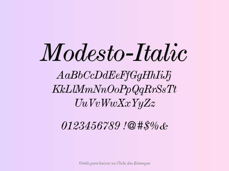 Fonte Modesto Italic Grátis Para Baixar