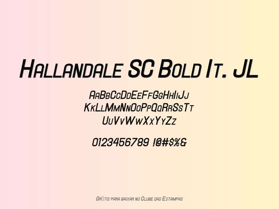 Fonte Hallandale Sc Bold It