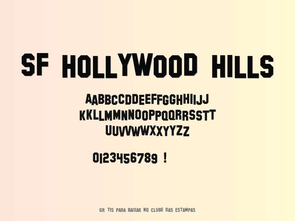 Fonte Sf Hollywood Hills Grátis Para Baixar