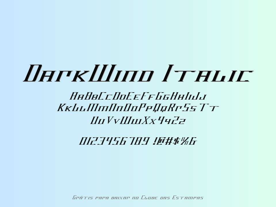 Fonte Darkwind Italic Grátis Para Baixar