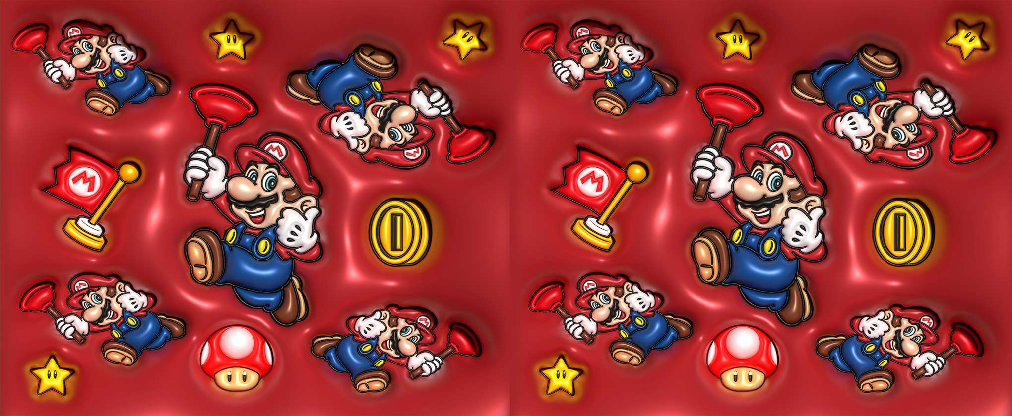 Personagens Do Super Mario Bros Em Arte Digital Video Game Png Arte Para Caneca Grátis Pra Baixar