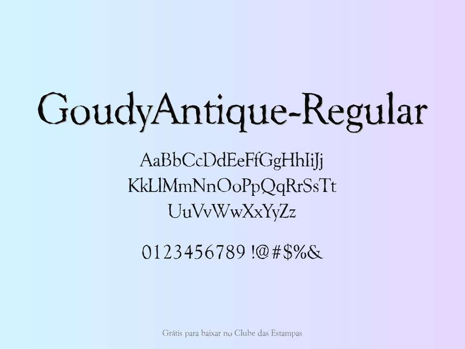 Fonte Goudyantique Regular Grátis Para Baixar