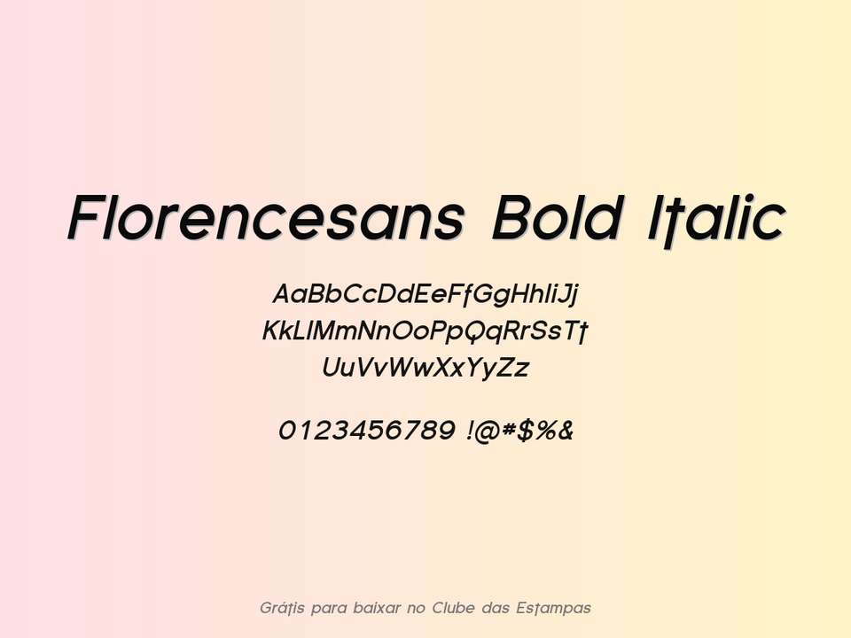 Fonte Florencesans Bold Italic Grátis Para Baixar