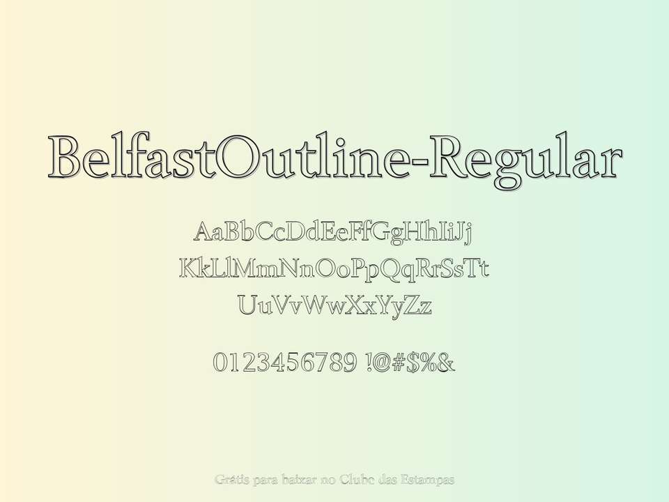 Fonte Belfastoutline Regular Grátis Para Baixar
