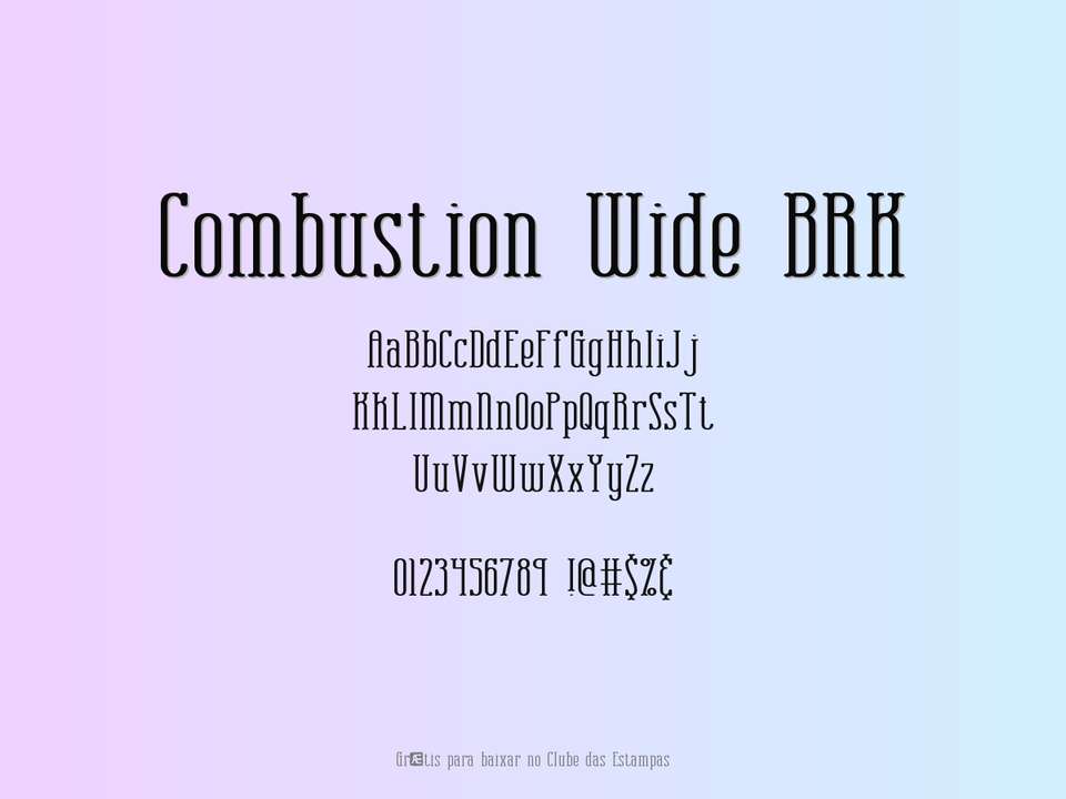 Fonte Combustion Wide Brk Grátis Para Baixar