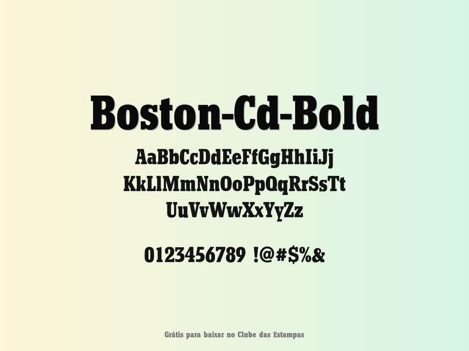Fonte Boston Cd Bold Grátis Para Baixar