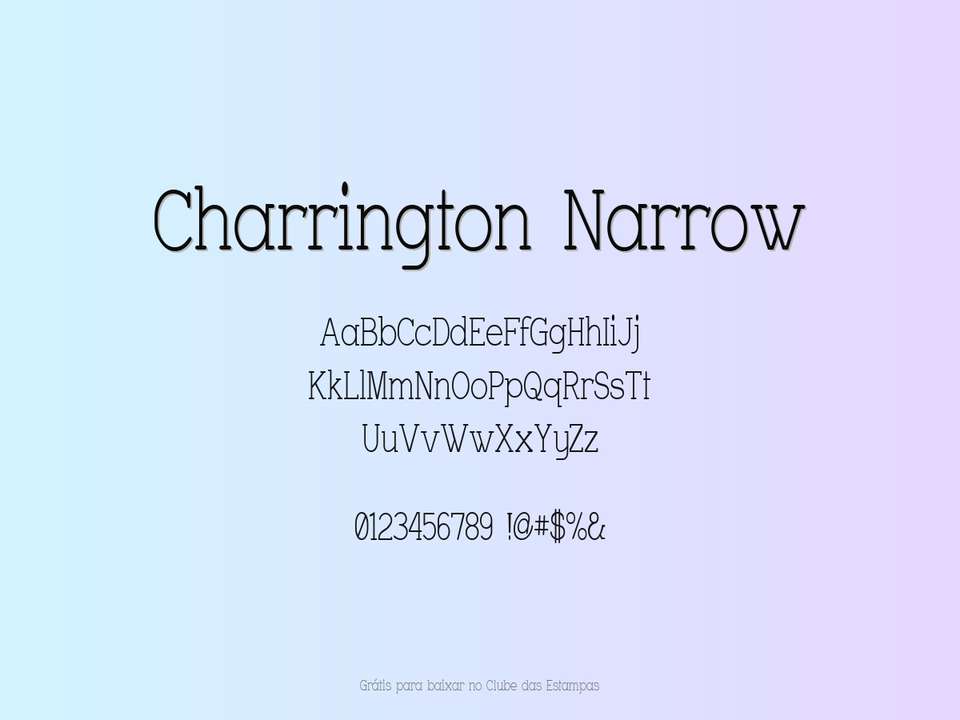 Fonte Charrington Narrow Grátis Para Baixar