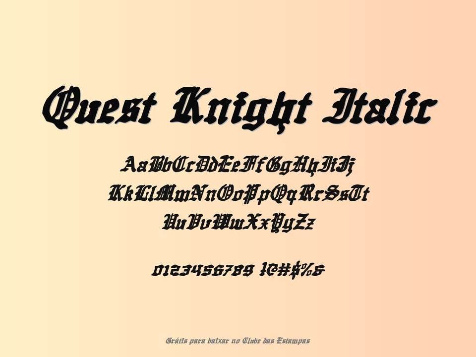 Fonte Quest Knight Italic Grátis Para Baixar