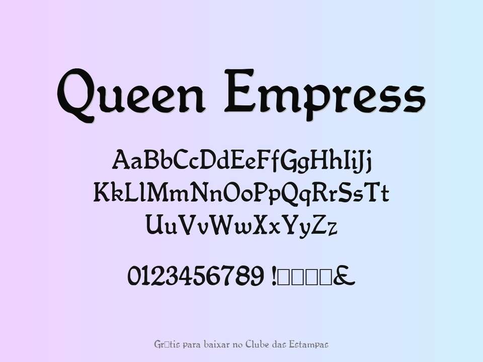 Fonte Queen Empress Grátis Para Baixar