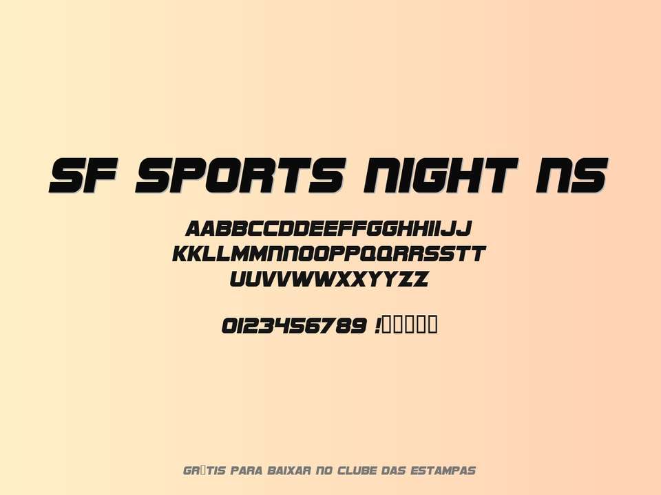 Fonte Sf Sports Night Ns Grátis Para Baixar