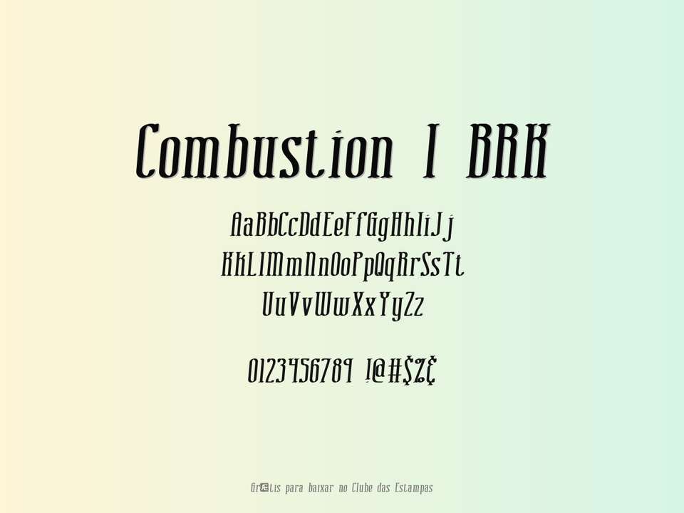 Fonte Combustion I Brk Grátis Para Baixar