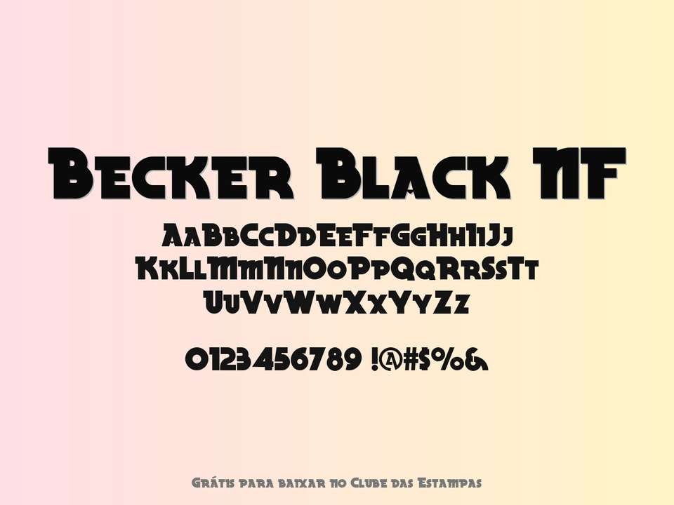 Fonte Becker Black Nf Grátis Para Baixar