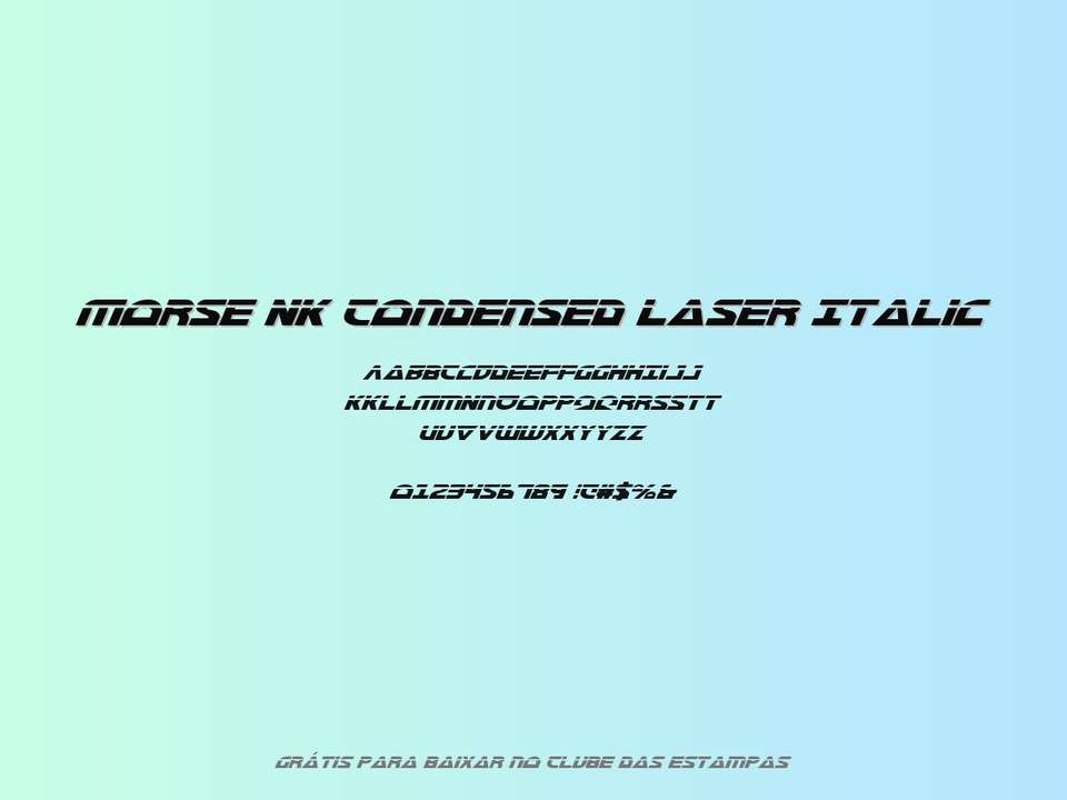 Fonte Morse Nk Condensed Laser Italic Grátis Para Baixar