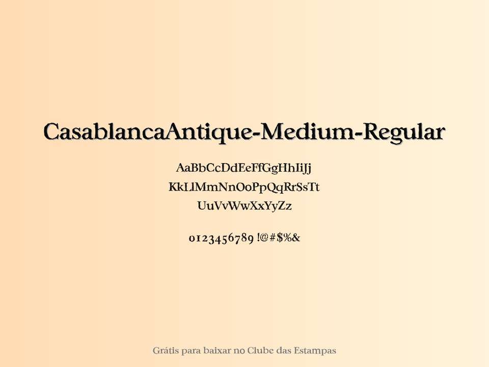 Fonte Casablancaantique Medium Regular Grátis Para Baixar