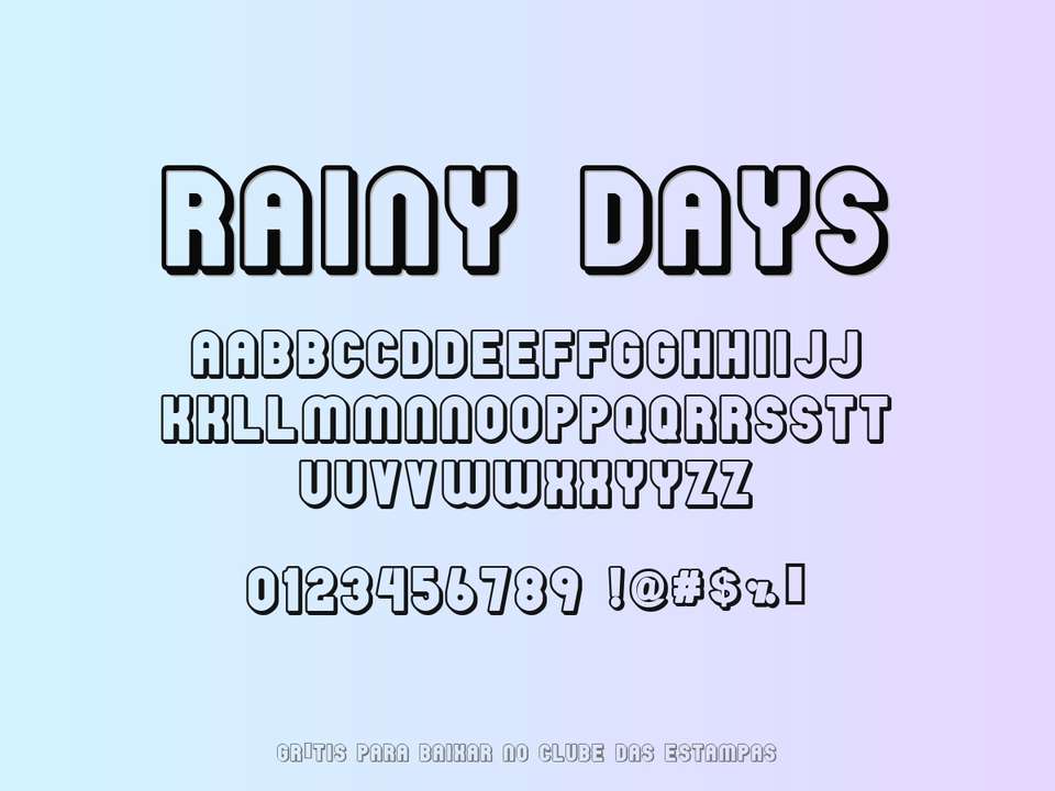 Fonte Rainy Days Grátis Para Baixar