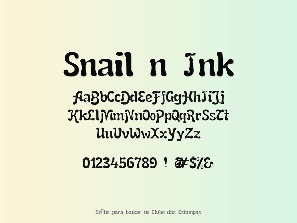 Fonte Snail N Ink Grátis Para Baixar