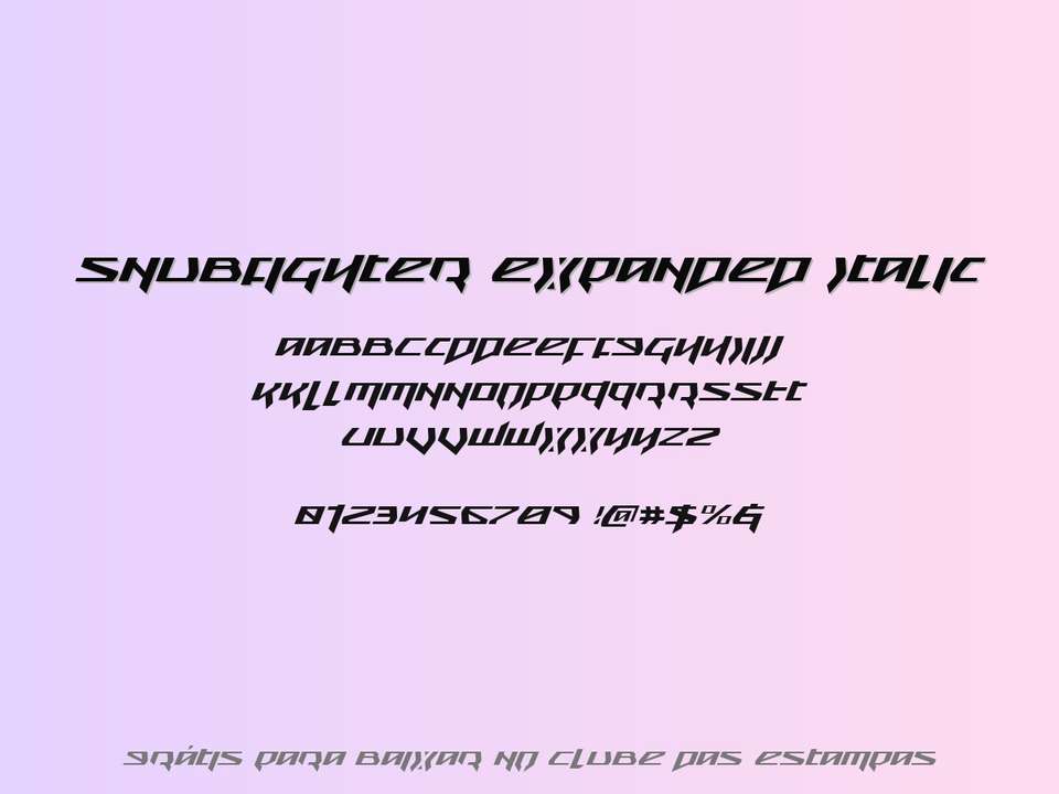 Fonte Snubfighter Expanded Italic Grátis Para Baixar