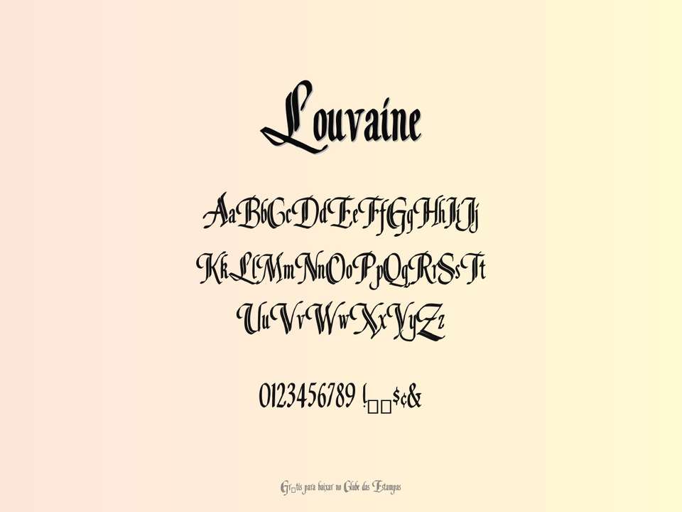 Fonte Louvaine Grátis Para Baixar