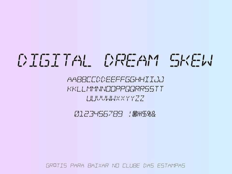 Fonte Digital Dream Skew Grátis Para Baixar