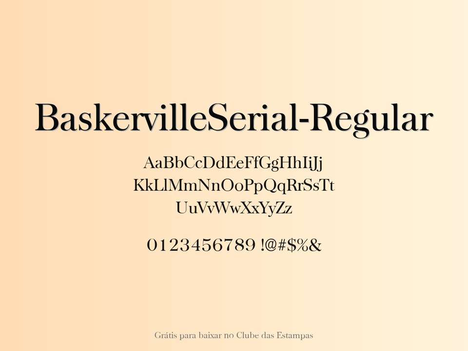 Fonte Baskervilleserial Regular Grátis Para Baixar