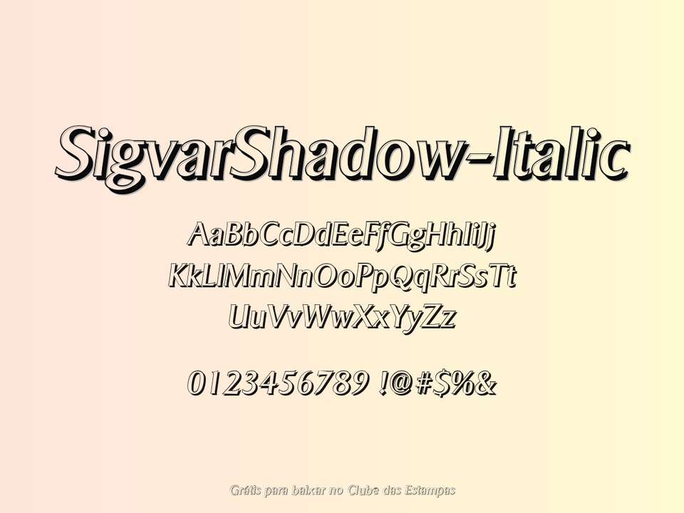 Fonte Sigvarshadow Italic Grátis Para Baixar