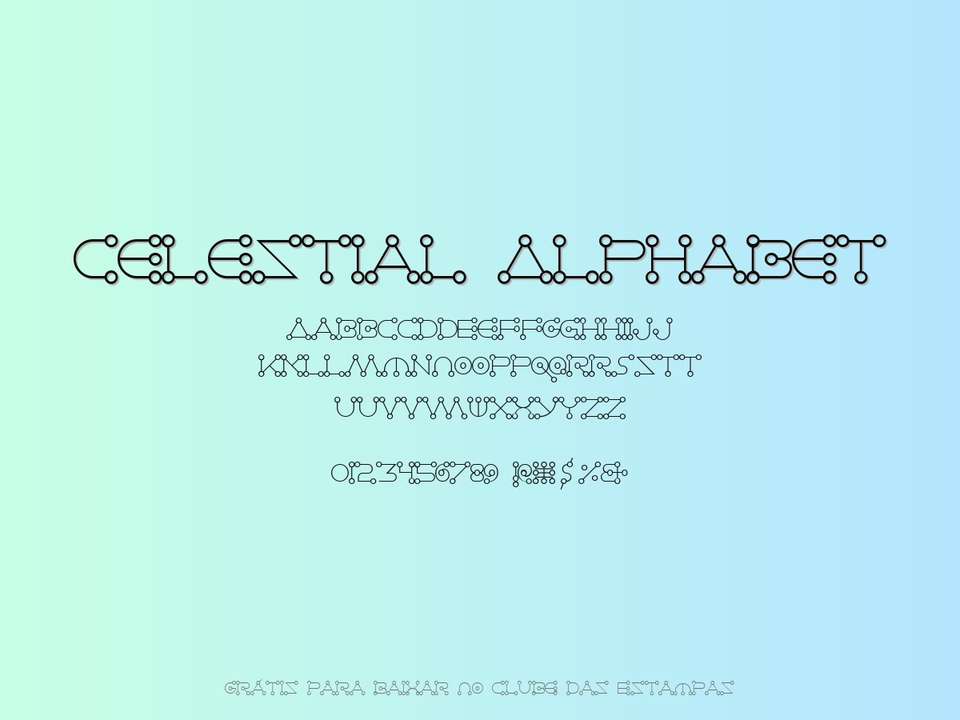 Fonte Celestial Alphabet Grátis Para Baixar